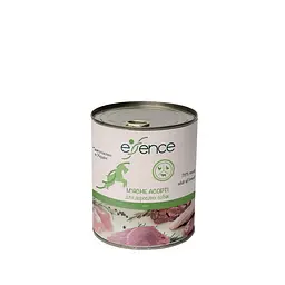Вологий корм для дорослих собак Essence 800 г (м'ясне асорті)