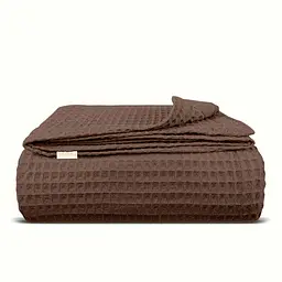 Плед-покривало Cosas Mousse Greek Waffle вафельний 160х230 см шоколад (Blanket_08Mousse_GreekWaffle_160x230)