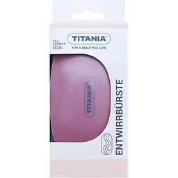 Компактна масажна щітка Titania овальна 12.5 см рожевий (1799-2 BOX) - мініатюра 2