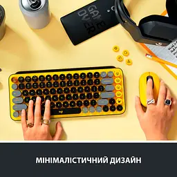 Клавіатура Logitech POP Keys Wireless Mechanical Keyboard Blast Yellow UA [920-010735] [94267] - мініатюра 9
