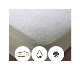 Наматрацник MirSon Terry Waterproof Aloe Vera 219 водонепроникний гумка по периметру 80x160 см (2200000369819) - мініатюра 3