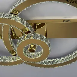 Люстра кільця Led Linisoln 7708-3D GD метал/скло золотий 3 лампи - мініатюра 5