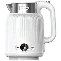 Електрочайник Magio МG-507, білий, 1250W, 1.5 л, дисковий, подвійні стінки: нержавіюча сталь, пластик, функція регулювання та