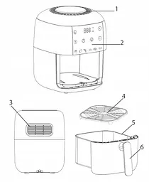 Аерофритюрниця безмасляна Maestro MR-755 Air Fryer Kitchen 3 л Зелена 1200 Вт - мініатюра 5