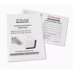 Витяжка декоративна похила Perfelli DNS 6753 B 1100 WH/BL LED Strip - мініатюра 8