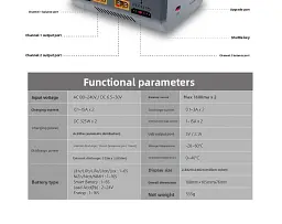 Зарядний пристрій двоканальний HOTA D6 Pro Dual 325W 15A 1-6S LiPo AC/DC FPV бездротова зарядка Black (18768) - мініатюра 8
