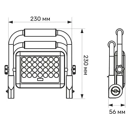 Прожектор Videx IP65 TITANUM 1000Lm 5000K (TL-FA-105) - мініатюра 11