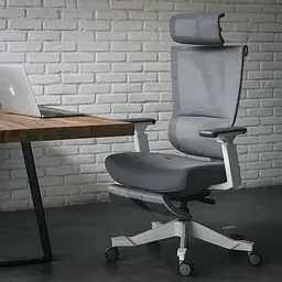 Крісло Mealux S6 Air Fabric Grey White ( HF-S6 F/GW) - мініатюра 4