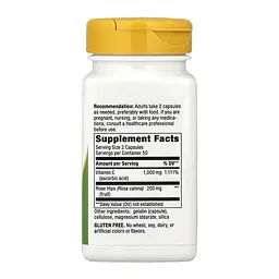 Вітамін C Vitamin C Rose Hips - 100 caps - мініатюра 2