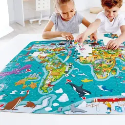 Пазл-гра Hape Карта світу 100 елементів (E1626) - мініатюра 4