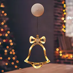 Гірлянда на батарейках світлодіодний дзвіночок Niki Light 10 лед новорічний декор тепло білий (Батарейки в комплекті)