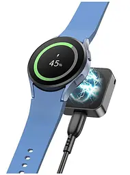 Зарядне бездротове Hoco CW56 SAM smart watch wireless charger чорні - мініатюра 3