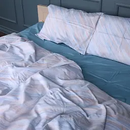 Простирадло MirSon Сатин Pastel Dream 110х160 см блакитне (2200011124100) - мініатюра 4