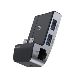 USB-хаб Baseus Armor Age Type-C Bracket Multifunctional Hub Adapter Space Gray (CAHUB-AJ0G) [72636] - мініатюра 4