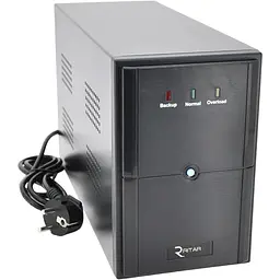 ДБЖ Ritar E-RTM600L-U (360W) ELF-L, LED, AVR, 2st, USB, 2xSCHUKO socket, 1x12V7Ah, metal Case Q4 (370x130x210) 4,8 кг (310x85x140)