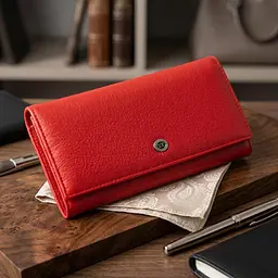 Класичний жіночий гаманець ST Leather 19376 червоний
