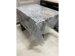 Клейонка SELENA LACE 1,35м х 22м ПВХ, ажурна "Сота срібло"