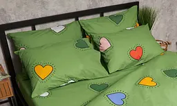Набір наволочок Moon&Star Бязь Gold Люкс Rainbow Hearts 50х50 см 2 шт - мініатюра 3