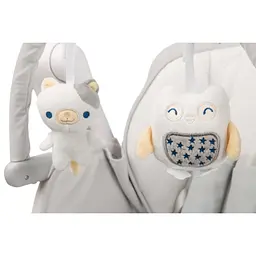 Крісло-гойдалка + стільчик для годування Caretero Indigo Light Grey - мініатюра 3