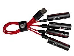 Перезаряджувані акумулятори Soshine AA 1,5 В, 2600 мВт·год, USB Type-C - мініатюра 2