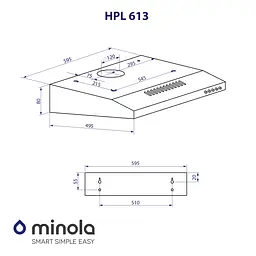 Витяжка плоска MINOLA HPL 613 BR - мініатюра 11