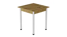 Стіл кухонний Ferrum-decor Агата 75x70x70 Білий ДСП Дуб Артізан 16мм (FRD-105669)
