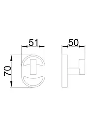 Гачок одинарний для ванної Frap F1905-1, Хром - мініатюра 2
