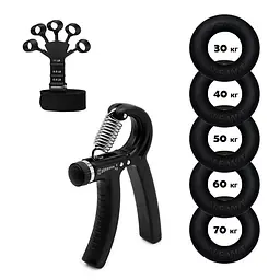 Набір кистьових еспандерів Newt Power Grip Set кільце та еспандер/ножиці Чорний (FT-276-F-19) - мініатюра 3