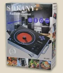 Плита електрична 1 конфорочна інфрачервона настільна портативна Sokany SK-3568 - мініатюра 3