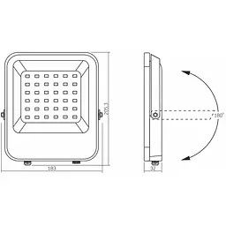 Прожектор Videx LED 50W RGB 220V (VL-F3-50-RGB) - мініатюра 4