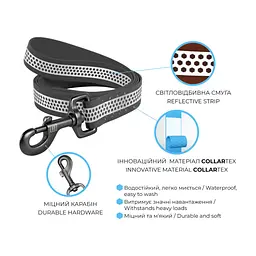 Повідець для собак WAUDOG Waterproof світловідбивний M Ш 20 мм Д 183 см помаранчевий (26074) - мініатюра 3