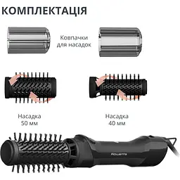 Фен-щітка Rowenta Renewal Brush Active 1000 Вт чорний (UB9520F0) - мініатюра 3