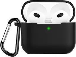 Чохол для навушників Blueo AirPods Pro Silicone Case+Carbine [Black] [45696] - мініатюра 3