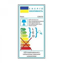 Свiтильник точковий Feron CD8170 під лампу з підсвіткою хром (32571) - мініатюра 6