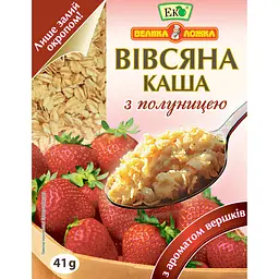 Каша вівсяна Еко з вершками і полуницею 41 г