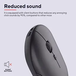 Trust Миша Puck Rechargeable Ultra-Thin BT WL Silent Black - мініатюра 9
