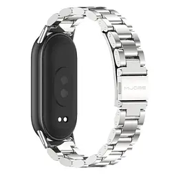 Металевий ремінець Mijobs для фітнес браслета Xiaomi Smart Band 9 Silver - мініатюра 3