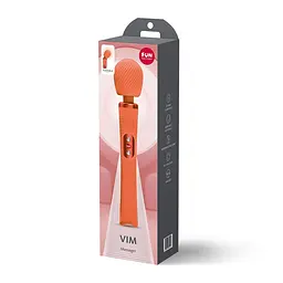 Вібромасажер Fun Factory VIM Vibrating Wand Orange, суперпотужний та легкий, до 6 годин роботи - мініатюра 7