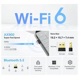 Мережева карта Wi-Fi TP-Link ARCHER-TX10UB-NANO - мініатюра 7