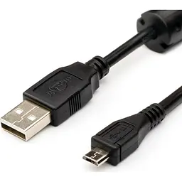 Кабель ATcom USB 2.0 AM/MicroUSB 5P 0.8m ferrite black (9174)