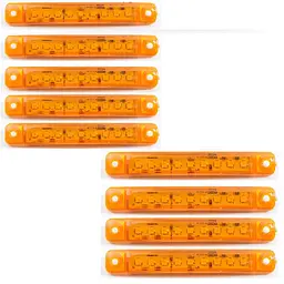 Габарит LED прямокутний 100х15 мм 12/24V 9 діодів Помаранчевий 10 шт. (EMR 53S)