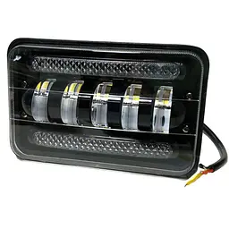 Світлодіодна додаткова LED фара ближнє світло з ДХО 170х105х80 mm/75W/5W x 15/10-30V/1 шт. - мініатюра 3