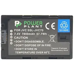 Акумулятор до фото/відео PowerPlant JVC SSL-JVC70, 7800mAh (CB970063) - мініатюра 2
