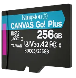 Карта пам'яті KINGSTON microSDXC Canvas Go Plus 256Gb Class 10 UHS-1 А2 V30 [R-170MB/s] без SD адаптера SDCG3/256GBSP [59155] - мініатюра 5
