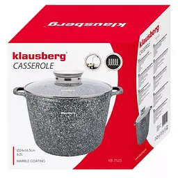 Каструля з мармуровим покриттям Klausberg KB-7525 24 см 6.2л - мініатюра 9