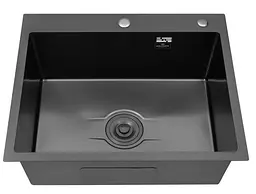 Кухонна мийка Kroner KRP Derby - 6050HM PVD (2,5/0,5 мм) (CV027242) - мініатюра 3