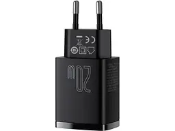 Мережевий зарядний пристрій BASEUS Compact Quick Charger U+C 20 W Black (CCXJ-B01) - мініатюра 4