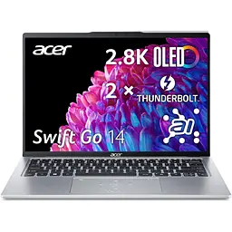 Ноутбук Acer Swift Go 14 SFG14-73-55CQ Ultra 5 125U la 43GHz,14'',16GB LPDDR5X,512GB,Без ОС - мініатюра 3
