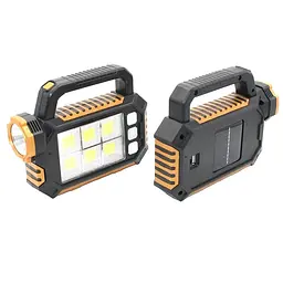 Ліхтарик з соняною панелю світлодіодний Solar HS-8029 USB 2в1 акумуляторний 3 режими - мініатюра 5