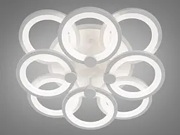 Біла люстра led кільця з дімером та LED підсвічуванням, 150W - мініатюра 3